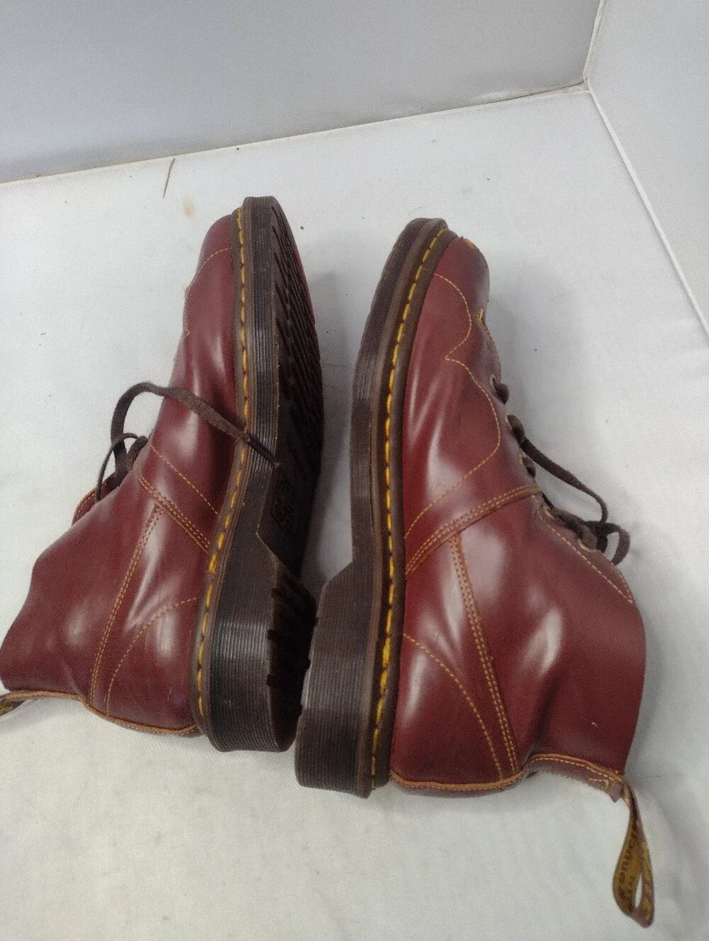 Dr. Martens Church Vintage Monkey Oxblood Maroon Red Ankle Smooth Boots Mens 9
